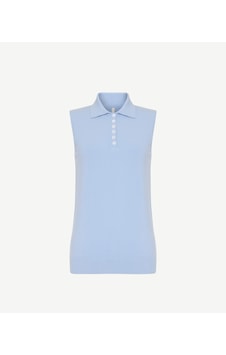 Yargıcı Regular Polo Yaka Kolsuz Kazak 26kktr2073v 010 Mavi