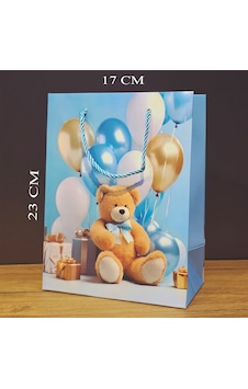 Küçük Boy Ayıcıklı Hediye Çantası - Küçük Boy Ayıcıklı Hediye Çantası -