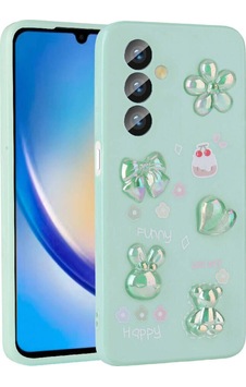 Galaxy A23 4g Kılıf Kabartma Figürlü Parlak Zore Toys Silikon Kapak Light Green Galaxy A23 4g Kılıf Kabartma Figürlü Parlak Zore Toys Silikon Kapak Light Green
