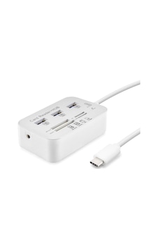Type-c Hub Combo 3 Usb3.0 + Ms + Sd + M2 + Tf 20cm Beyaz Hdx7029 Type-c Hub Combo 3 Usb3.0 + Ms + Sd + M2 + Tf 20cm Beyaz Hdx7029