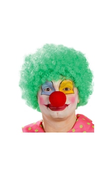 Yeşil Renk Kıvırcık Afro Bonus Peruk Takma Saç Ve Kırmızı Burun Seti 5047 Çok Renkli Yeşil Renk Kıvırcık Afro Bonus Peruk Takma Saç Ve Kırmızı Burun Seti 5047 Çok Renkli