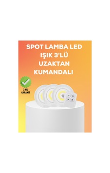 Çok Amaçlı Kullanım İçin Kablosuz Yapışkanlı 3 Lü Uzaktan Kumandalı Led Spot Lamba Belirtilmemiş Çok Amaçlı Kullanım İçin Kablosuz Yapışkanlı 3 Lü Uzaktan Kumandalı Led Spot Lamba Belirtilmemiş