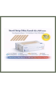 Bezos Steril Strip Dikiş Bandı 12 X 100 Mm Yara Kapatma Bandı Cilt Sabitleyici Strip 6'lı 1 Paket Bezos1 Bezos Steril Strip Dikiş Bandı 12 X 100 Mm Yara Kapatma Bandı Cilt Sabitleyici Strip 6'lı 1 Paket Bezos1