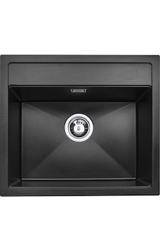 Atlante Granit Eviyе Tekli Üstten Yapıştırma Siyah 285604 Modern Ve Dayanıklı Mutfak Eviyesi Siyah Atlante Granit Eviyе Tekli Üstten Yapıştırma Siyah 285604 Modern Ve Dayanıklı Mutfak Eviyesi Siyah