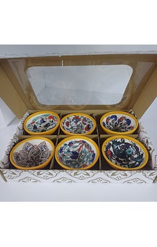 Konak Züccaciye Çini Dekorlu Çerezlik-6 Lı Desenli Konak Züccaciye Çini Dekorlu Çerezlik-6 Lı Desenli