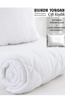 Nishev Antialerjik Silikon Çift Kişilik Yorgan 2 Adet Microfiber Yastık Hediyeli Beyaz Nishev Antialerjik Silikon Çift Kişilik Yorgan 2 Adet Microfiber Yastık Hediyeli Beyaz