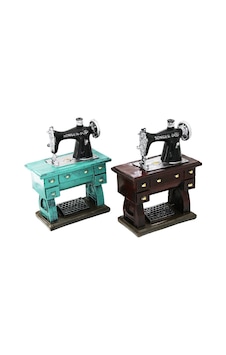 Dikiş Makinesi Tasarımlı Vintage Dekoratif Biblo - Tasarım Kumbara - Reçine Malzeme Dikiş Makinesi Tasarımlı Vintage Dekoratif Biblo - Tasarım Kumbara - Reçine Malzeme