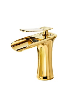 Edge Kısa Lavabo Bataryası Parlak Altın