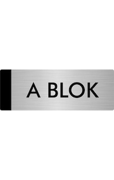Metal Yönlendirme Levhası, Departman Kapı Isimliği A Blok 5x20 Cm Gümüş Renk Metal Yönlendirme Levhası, Departman Kapı Isimliği A Blok 5x20 Cm Gümüş Renk