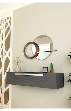 Da1202as Meyra Dresuar Ve Antre Rafı Antrasit-silver 120cm Antrasit - Gümüş Da1202as Meyra Dresuar Ve Antre Rafı Antrasit-silver 120cm Antrasit - Gümüş