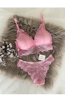 Mh Moony Homewears Premium Pembe Bralet Takım Pembe Mh Moony Homewears Premium Pembe Bralet Takım Pembe