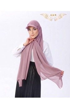 Aldaiyr Şapkalı Şifon Şal Açık Maron Aldaiyr Şapkalı Şifon Şal Açık Maron