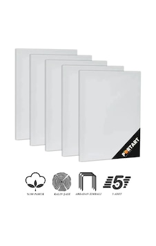 Portart Tuval %100 Pamuk 25x35 Cm 5'li Paket Portart Tuval %100 Pamuk 25x35 Cm 5'li Paket