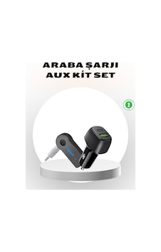 Bluetooth Aux Çevirici Ve Pd Destekli Araç Şarj Cihazı 2 Li Set Çok Renkli