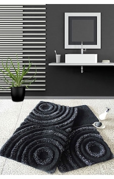 Chilai Home Wave Siyah 3Lü Set Banyo Halısı Siyah Chilai Home Wave Siyah 3Lü Set Banyo Halısı Siyah