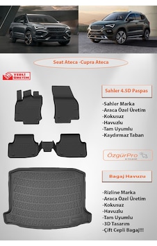 Sahler Cupra Ateca-seat Ateca 4.5d Paspas 3d Rizline Bagaj Havuzu Set Sahler Cupra Ateca-seat Ateca 4.5d Paspas 3d Rizline Bagaj Havuzu Set