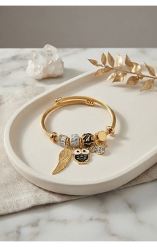 Siyah Baykuş Model Gold Renk Charmlı Bileklik 6421835 Siyah Baykuş Model Gold Renk Charmlı Bileklik 6421835
