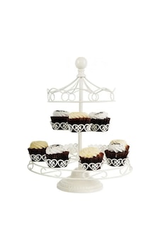 Cupcake Atlı Karınca Döner Muffin Kek Cupcake Sunum Standı Beyaz
