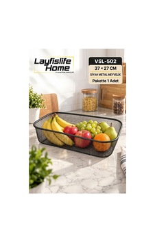 Siyah Metal Meyvelik Sepet 37x27 Cm Dekoratif Mutfak Ve Masa Üstü Meyve Sepeti Vsl-502 Siyah Siyah Siyah Metal Meyvelik Sepet 37x27 Cm Dekoratif Mutfak Ve Masa Üstü Meyve Sepeti Vsl-502 Siyah Siyah