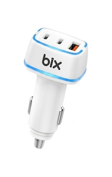 Bix Bxacp82w 82.5w Üç Port 2x Type-c Ve Usb-a Araç İçi Hızlı Şarj Cihazı Beyaz Bix Bxacp82w 82.5w Üç Port 2x Type-c Ve Usb-a Araç İçi Hızlı Şarj Cihazı Beyaz