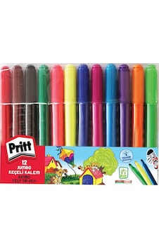 Pritt Keçeli Boya Kalemi Jumbo Yuvarlak Uç 12 Renk Pritt Keçeli Boya Kalemi Jumbo Yuvarlak Uç 12 Renk