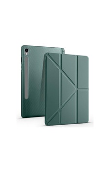 Aksesuarcim S10 Lite Sm-x400 İle Uyumlu Kılıf Silikon Yumuşak Kalem Bölmeli Esnek 4 Farklı Stand Olabilen Tablet Kılıfı Koyu Yeşil Sku: Zeusb0fqprsllb Arka Kapak