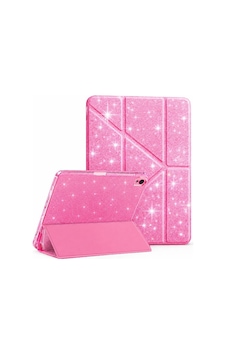 Apple iPad Uyumlu Pro 11 3. İle Uyumlu Kılıf Simli Kalem Bölmeli Trifolding Case A2377 A2459 A2301 A2460 Simli-koyupembe Sku: Zeusb0h4mr75cg Arka Kapak