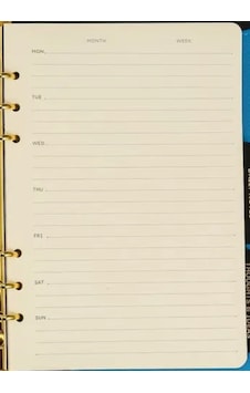 Smyth Organiser Haftalık Ajanda Yedeği A5 14,8x21 Cm İç Yedek Defteri Smyth Organiser Haftalık Ajanda Yedeği A5 14,8x21 Cm İç Yedek Defteri