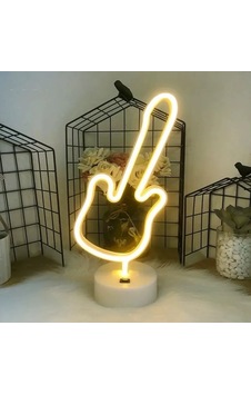 Magicool Neon Gitar Masa Lambası Pil+usb Çok Renkli Magicool Neon Gitar Masa Lambası Pil+usb Çok Renkli