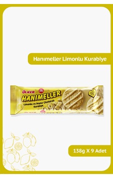 Ülker Hanımeller Limonlu ve Beyaz Çikolatalı Kurabiye 9 x 138 G