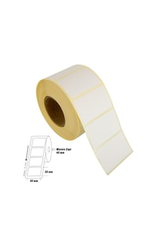 Barkod Etiketi Termal Eco 50X30 MM 40 MM Çap 1000'li 1 Li