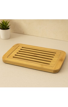 Bambu Kesim Panosu 21x36 Cm Hazneli, Izgaralı Standart Bambu Kesim Panosu 21x36 Cm Hazneli, Izgaralı Standart