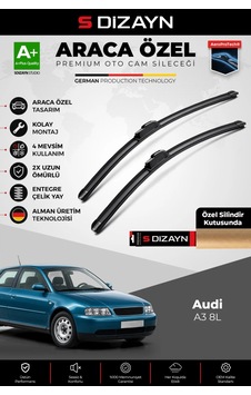 S-dizayn Audi A3 8l Ön Cam Silecek Seti 1996-2003 Premium Araca Özel 53-48 Cm A+ Kalite Aocs-1706