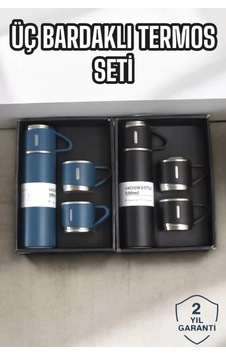 Home Şık Ve Dayanıklı 3 Bardaklı Termos Seti Uzun Süre Isı Koruma Özellikli Home Şık Ve Dayanıklı 3 Bardaklı Termos Seti Uzun Süre Isı Koruma Özellikli