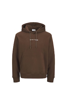 Jack & Jones Jjskı Kapüşonlu Sweatshirt Erkek Logo Hoodie Aw25 Kahverengi Jack & Jones Jjskı Kapüşonlu Sweatshirt Erkek Logo Hoodie Aw25 Kahverengi