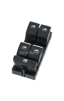 Ön Sol 4lü Cam Düğmesi Krom Kırmızı Isık Seat Leon 2013-2020 Kraw