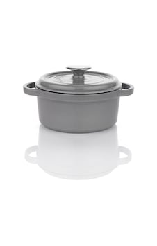Schafer Guss Chef Demir Döküm 20Cm Derin Tencere Gri