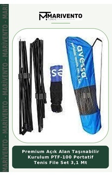 Premium Açık Alan Taşınabilir Kurulum Ptf-100 Portatif Tenis File Set 3,1 Mt Premium Açık Alan Taşınabilir Kurulum Ptf-100 Portatif Tenis File Set 3,1 Mt