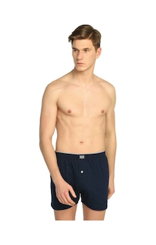 Moda Dua Tutku 0117 Erkek Penye Düz Boxer Lacivert