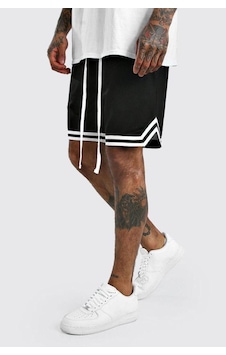Altamira Erkek Siyah Oversize Şeritli Şort 001 Altamira Erkek Siyah Oversize Şeritli Şort 001