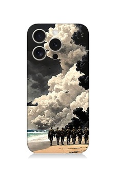 Apple Uyumlu iPhone 15 Pro Askerler Ve Duman Desenli Silikon Kılıf Silikon Apple Uyumlu iPhone 15 Pro Askerler Ve Duman Desenli Silikon Kılıf Silikon