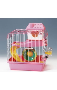 EuroGold Hamster Kafesi Pembe Beyaz 23 x 17 x 25 CM EuroGold Hamster Kafesi Pembe Beyaz 23 x 17 x 25 CM