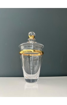 Decorıum Cam Kavanoz Kapaklı Dalıa Altın M06466-ab Decorıum Cam Kavanoz Kapaklı Dalıa Altın M06466-ab