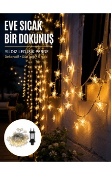 Yıldız Led Işık 5 Metre Dekoratif Aydınlatma Günışığı Yeni Nesil Çokrenkli Yıldız Led Işık 5 Metre Dekoratif Aydınlatma Günışığı Yeni Nesil Çokrenkli