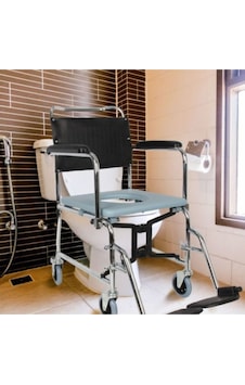 Klozetli Tekerlekli Sandalye Banyo Ve Tuvalet Sandalyesi Sürgülü Klozetli Tekerlekli Sandalye Banyo Ve Tuvalet Sandalyesi Sürgülü