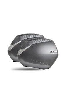 Shad Sh36 Sağ Sol Carbon Premium Yan Çanta Honda Vfr 1200 X Crosstourer Uyumlu siyah