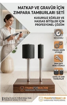 Mey İthalat 2 Li Set 6.35 Ve 12.7 Mm Zımpara Tamburu Seti - Gravür Matkap Zımparalama Ucu Aparatı 723174 Mey İthalat 2 Li Set 6.35 Ve 12.7 Mm Zımpara Tamburu Seti - Gravür Matkap Zımparalama Ucu Aparatı 723174