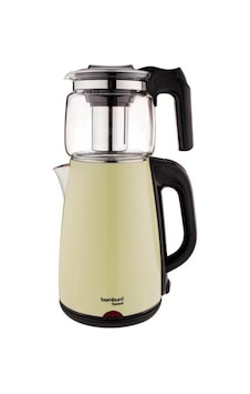 Bambum Teatech - Cam Demlikli Çay Makinesi Mint Yeşili B5824 Açık Yeşil