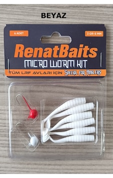 Renat Baits Micro Worm Kit 5 Cm 3 Gr Silikon Yem Seti Beyaz Renat Baits Micro Worm Kit 5 Cm 3 Gr Silikon Yem Seti Beyaz