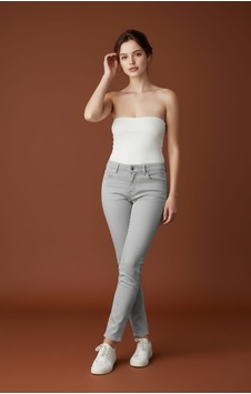 Skinny Kalıp Kadın Pantolon-byn-36000 Gri Skinny Kalıp Kadın Pantolon-byn-36000 Gri